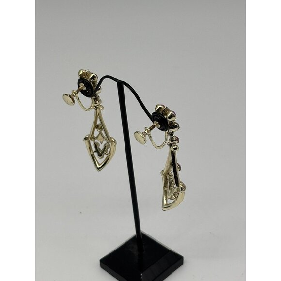 Vintage STAR Necklace & Earrings Set, Gold-Tone, w/Aurora Borealis Rhinestones-- - Picture 13 of 15